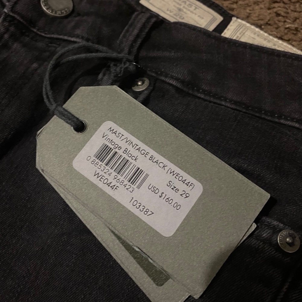 ALL SAINT MAST VINTAGE BLK S 29 - Picture 5 of 5
